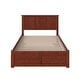 preview thumbnail 35 of 61, AFI Madison Full Size Platform Bed with Footboard & Full Trundle