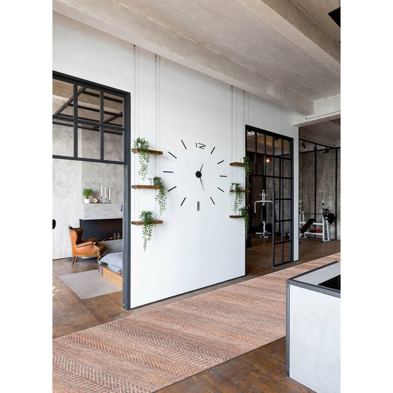 ECARPETGALLERY Hand-knotted Finest Silk Shadow Rust Silk, Wool Rug - 2'7 x 14'3