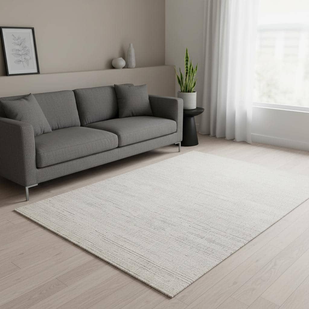 HomeRoots Solid Color Modern Rectangle Area Rug - 5' X 8'