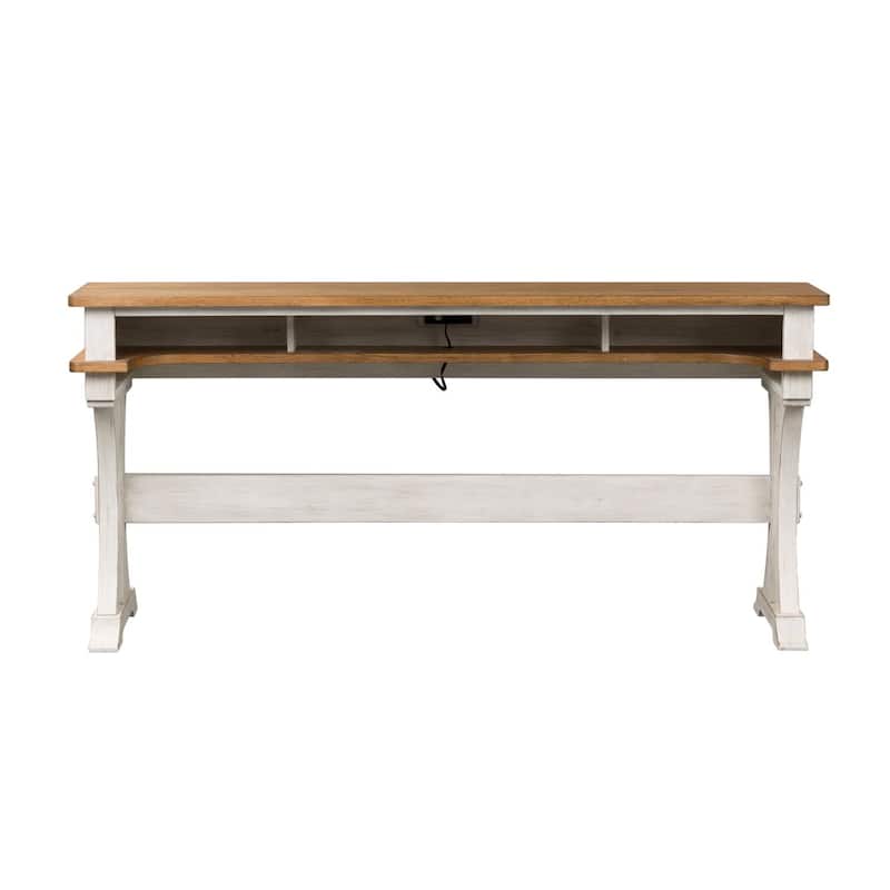 Farmhouse Reimagined Antique White with Chestnut 4 Piece Set