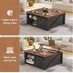 preview thumbnail 51 of 51, Coffee Table Lift Top Square Center Table Barn Door Adjustable Shelves