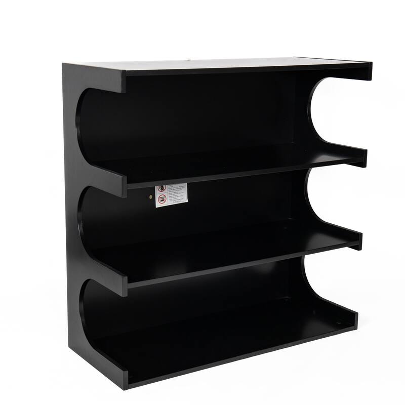 Multifunctional 4-Tier White Book Shelf & Coffee Table, Creative Furniture Floor Bookshelf, Minimalist Organizer Storage Shelves