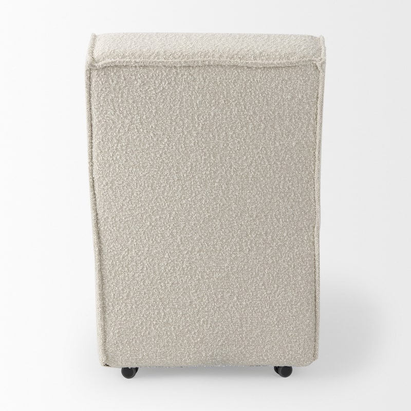 Damon Cream Boucle Fabric Dining Chair (Set of 2) - 20.4"W x 27.1"D x 31.2"H