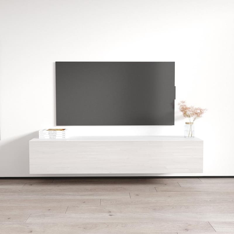 Strick & Bolton Hadi Wall-mounted 63-inch TV Stand - White