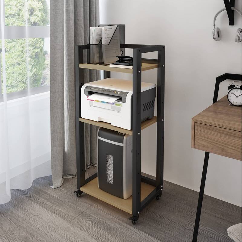 3-Tier Movable Printer Stand - 20.8 x 13.8 x 40 - Brown