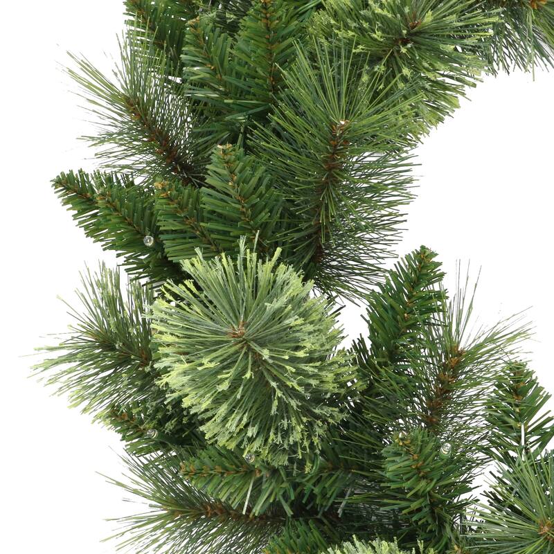 Puleo International 24" Battery-Operated Pre-Lit Wreath