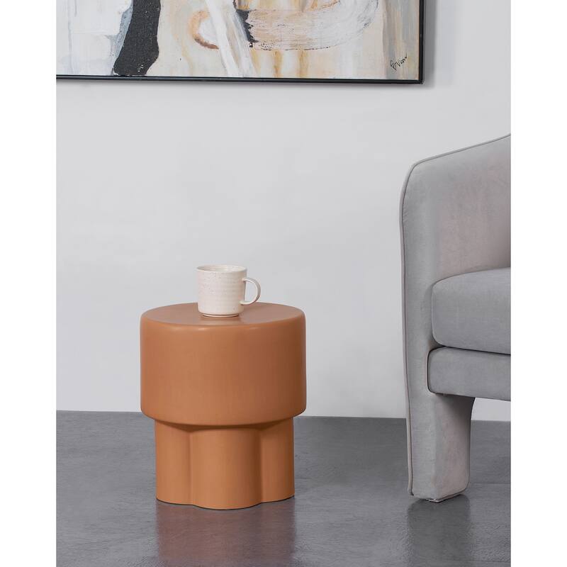 Mayflower Hand-Made Side Table - 14.5" - Orange