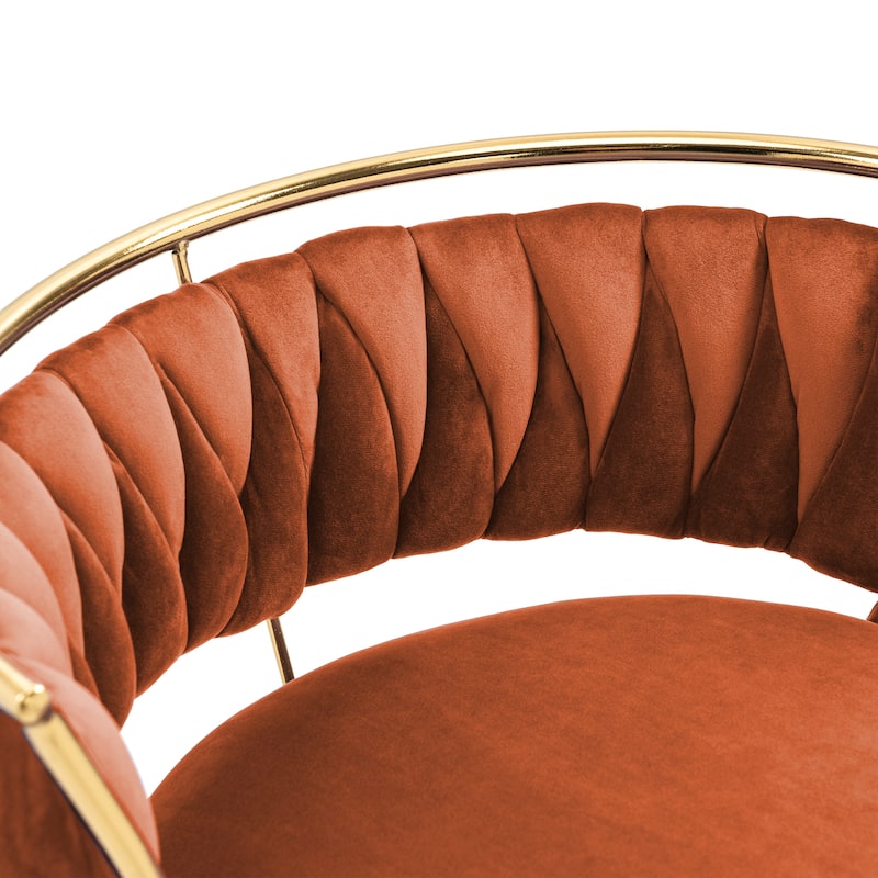 4 Set Modern Velvet Adjustable Swivel Bar Stools with Metal Frame