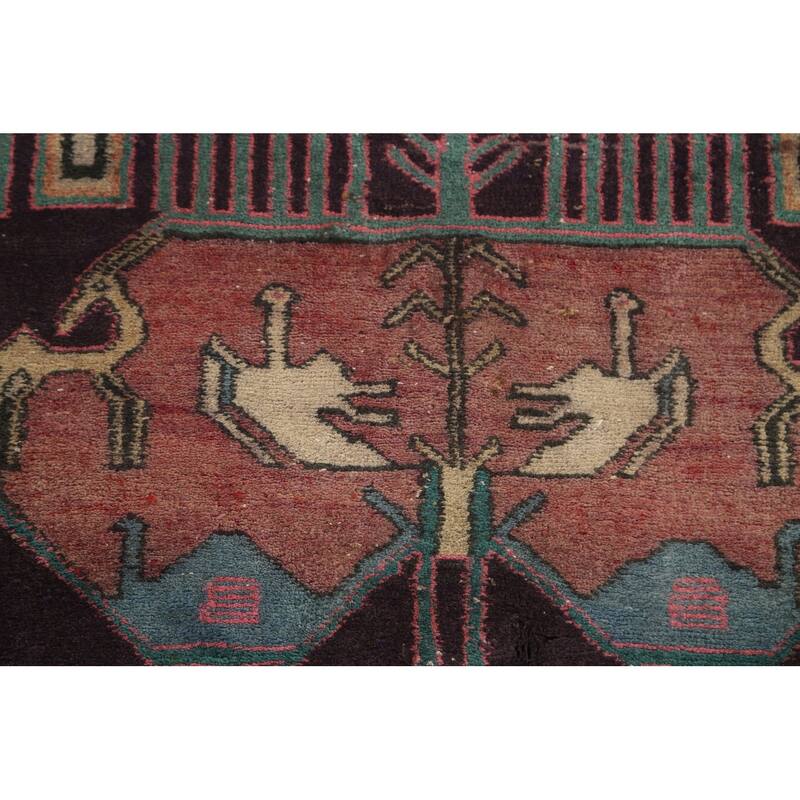 Over-Dyed Ardebil Persian Vintage Area Rug Handmade Wool Carpet - 4'10" x 9'7"