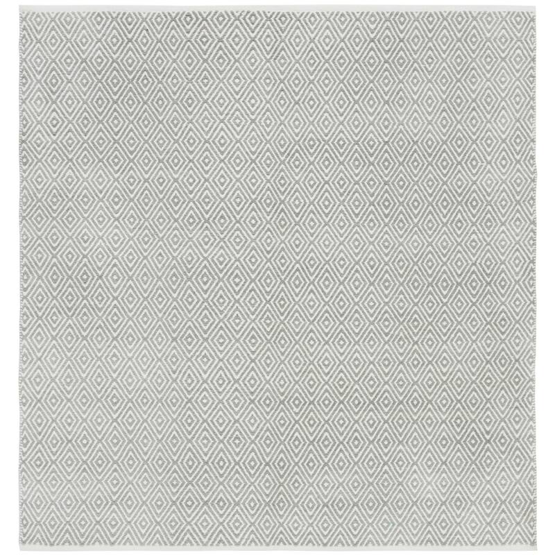 SAFAVIEH Handmade Boston Tirza Coastal Cotton Rug - 8' Square - Grey