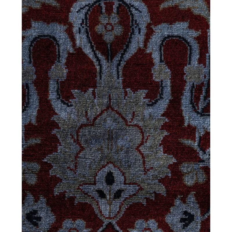 Overdyed One-of-a-Kind Hand-Knotted Area Rug - Red - 4' 1" x 6' 2"