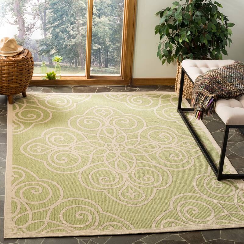 Martha Stewart by SAFAVIEH Rosamond Indoor/ Outdoor Waterproof Rug - 5'3" x 7'7" - Lily Pad
