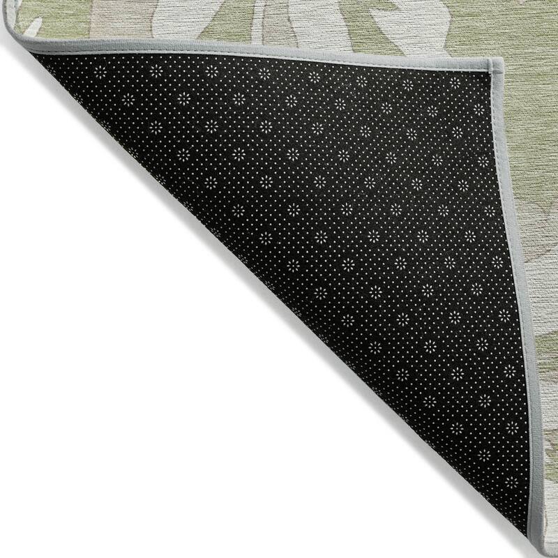 Machine Washable Indoor/ Outdoor Chantille Floral Rug