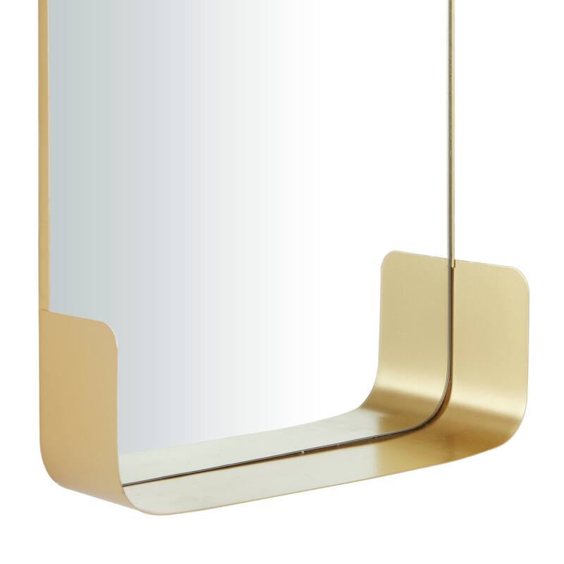 CosmoLiving by Cosmopolitan Metal 1 Shelf Wall Mirror - Black or Gold