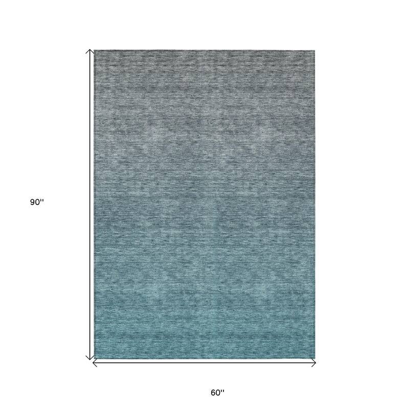 HomeRoots Ombre Transitional Rectangle Outdoor Rug