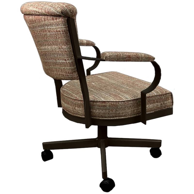 Miami Swivel Metal Caster Chair on Reading Base - 18" High Seat