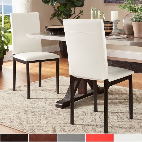 Darcy Espresso Metal Upholstered Dining Chair (Set of 2) by iNSPIRE Q