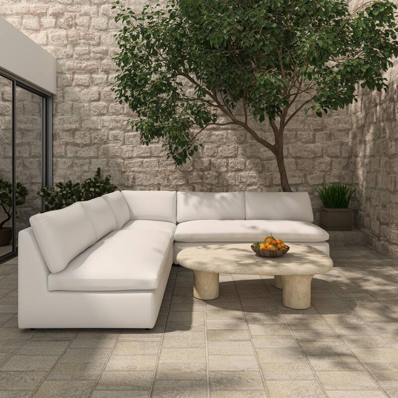 NADAAL STUDIOS Odessa, 5 - Piece Outdoor Modular Sectional Sofa - 154"W x114"D x35.8"H