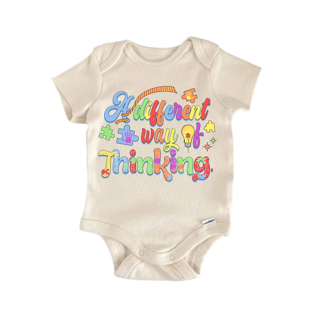Autism Awareness A Different Way Of Thinking - Baby Boy Girl Clothes Bodysuit Funny Cute