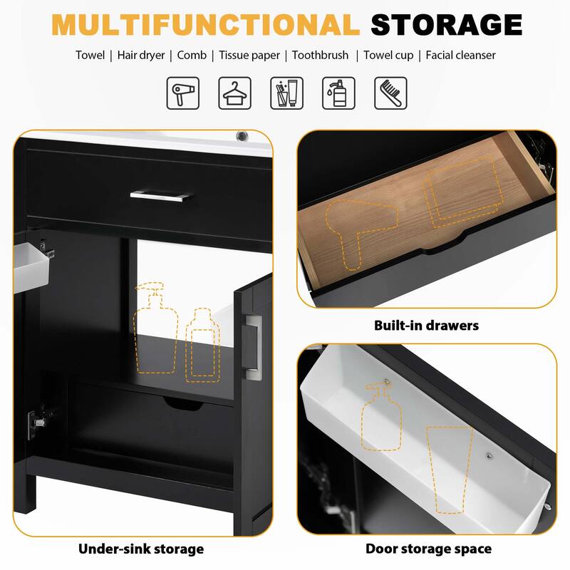 30-Inch Bathroom Vanity with Ceramic Sink