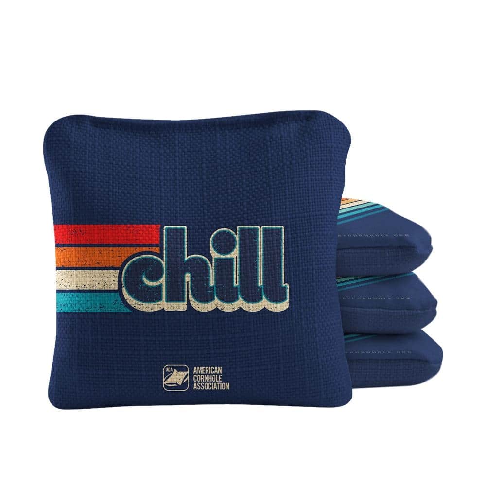 Retro Blue Dual Sided Cornhole Bags