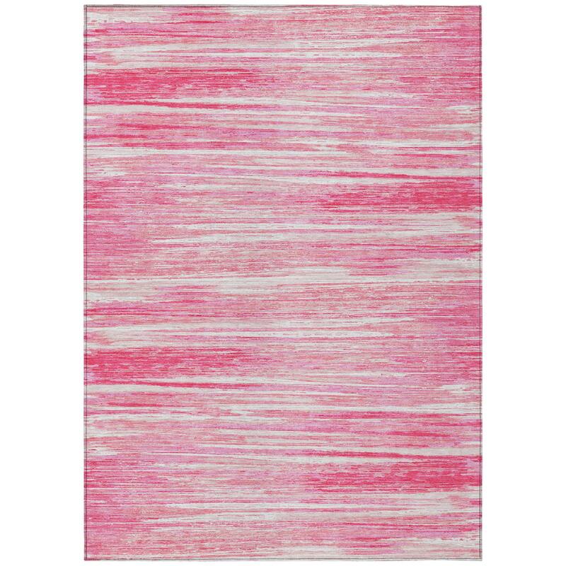 HomeRoots Striped Transitional Rectangle Outdoor Rug