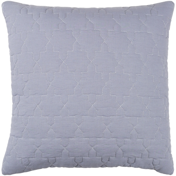 Decorative Wigan Medium Grey 20 inch Throw Pillow Cover Bed Bath