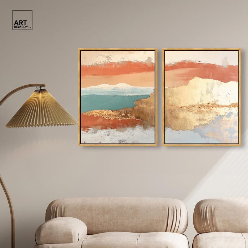 Earthy Glow I Canvas Set of 2 by Art Remedy