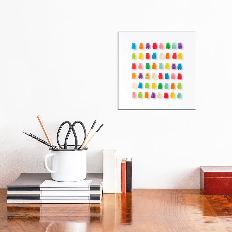 iCanvas "Rainbow Bears" by Erin Summer Canvas Print - 12x12x0.75