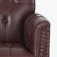 preview thumbnail 14 of 63, 31" W Tufted Vegan Leather Accent Chairs for Living Room Set of 2