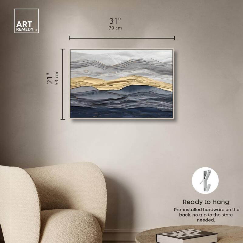 Flowing Golden Tide Canvas by Art Remedy