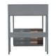 preview thumbnail 48 of 108, Kids Loft Bed Elegance Teddy Fleece Loft Bed with Full Length Guardrail, Storage Shelf, 4 Drawers, and Convertible Desk