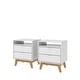 preview thumbnail 2 of 4, Kappesberg Denver 2-Drawer Nightstand (set of 2) - for Bedroom