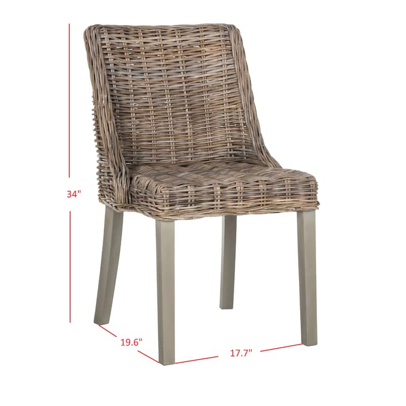 SAFAVIEH Joung Dining Grey Dining Chair (Set of 2) - 21"Wx23"Dx34"H