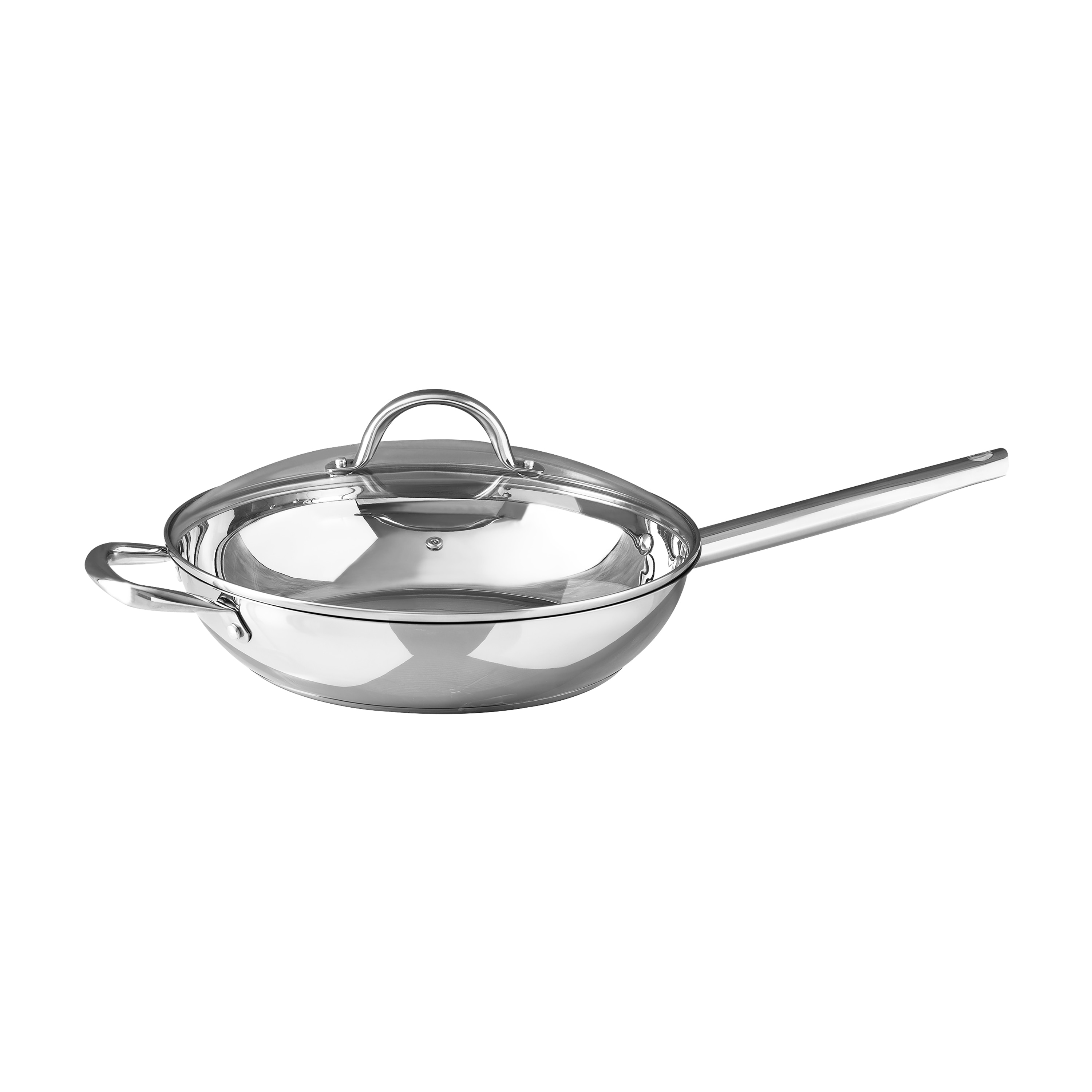 Bergner 12 Piece Stainless Steel Non Stick Cookware Set Silver