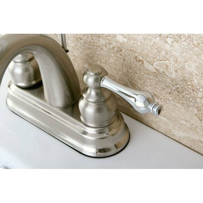 Kingston Brass Wyndham Kitchen Faucet with Deck Plate and Metal Lever