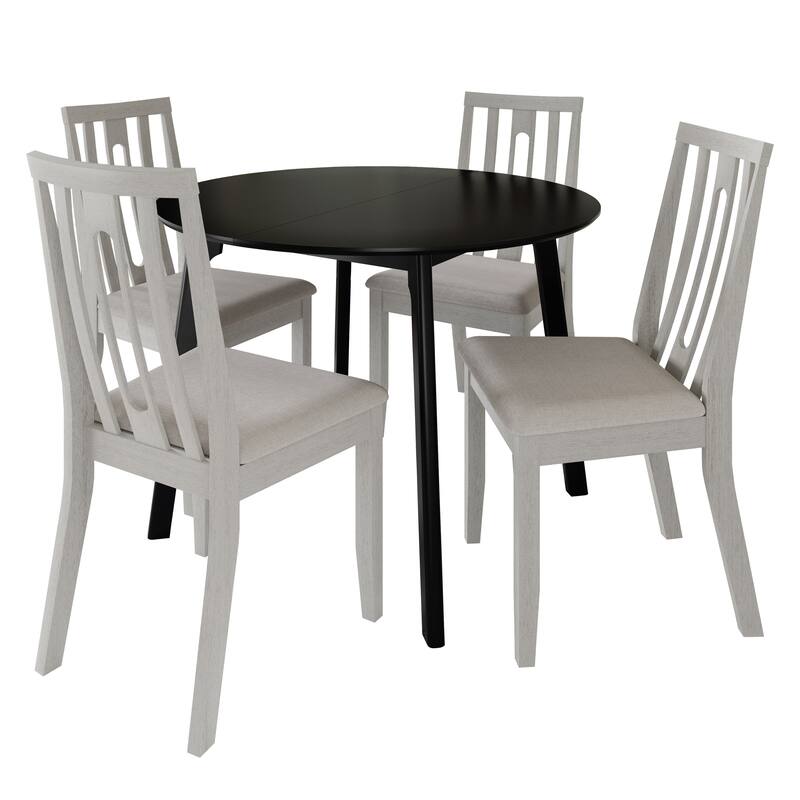 CraftPorch Contemporary 4-Piece Chair and Round Table Dining Set