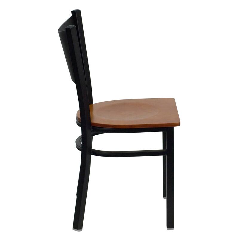2 Pack Coffee Back Metal Restaurant Chair - 17.25"W x 20"D x 33.25"H
