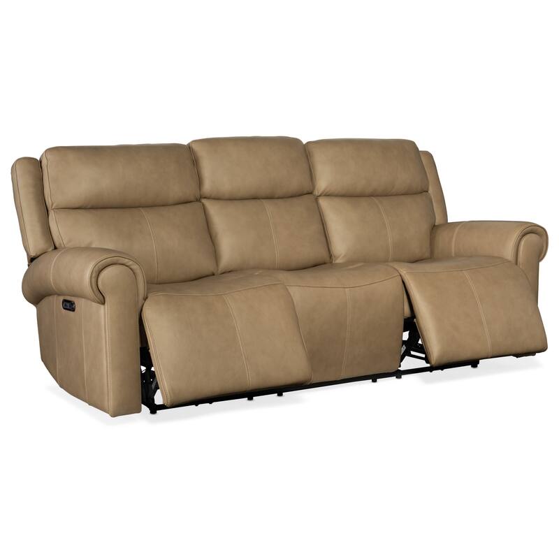 Hooker Furniture SS103-PHZ3-OBERON-POWER-SOFA Oberon 89" Wide Leather