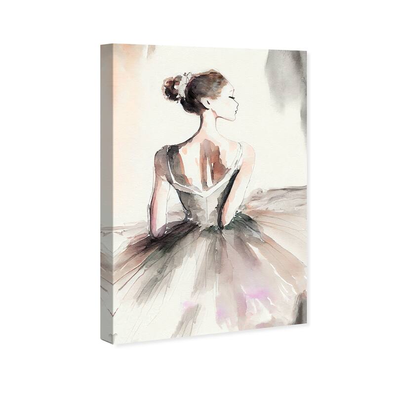 Wynwood Studio Fashion and Glam La Ballerina White and Cream White Traditional Wall Art Canvas Print
