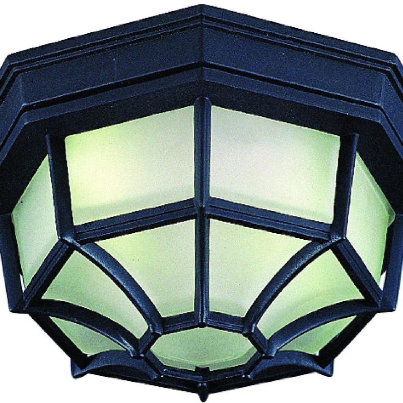 Volume Lighting 1-Light Black Outdoor Ceiling Mount
