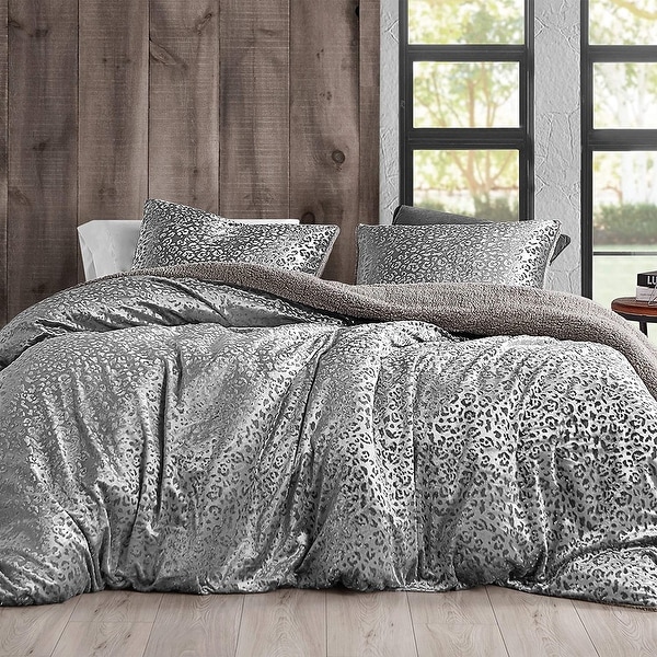 Primal Leopard - Coma Inducer Oversized Duvet Cover - Silver Black. Opens flyout.