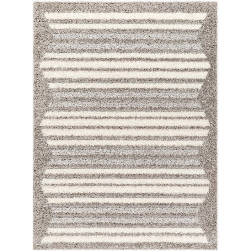 Livabliss Nomadic Striped Plush Area Rug