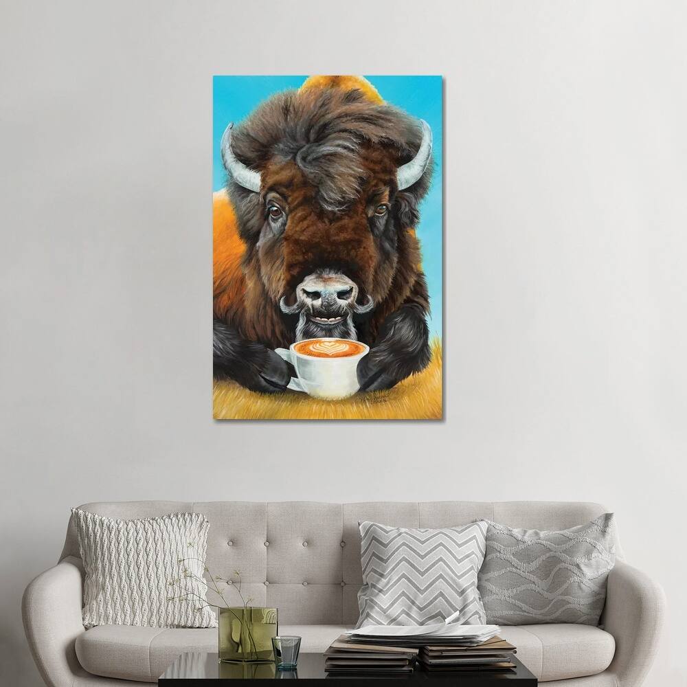 iCanvas "Bison Latte" by Holly Simental Canvas Print