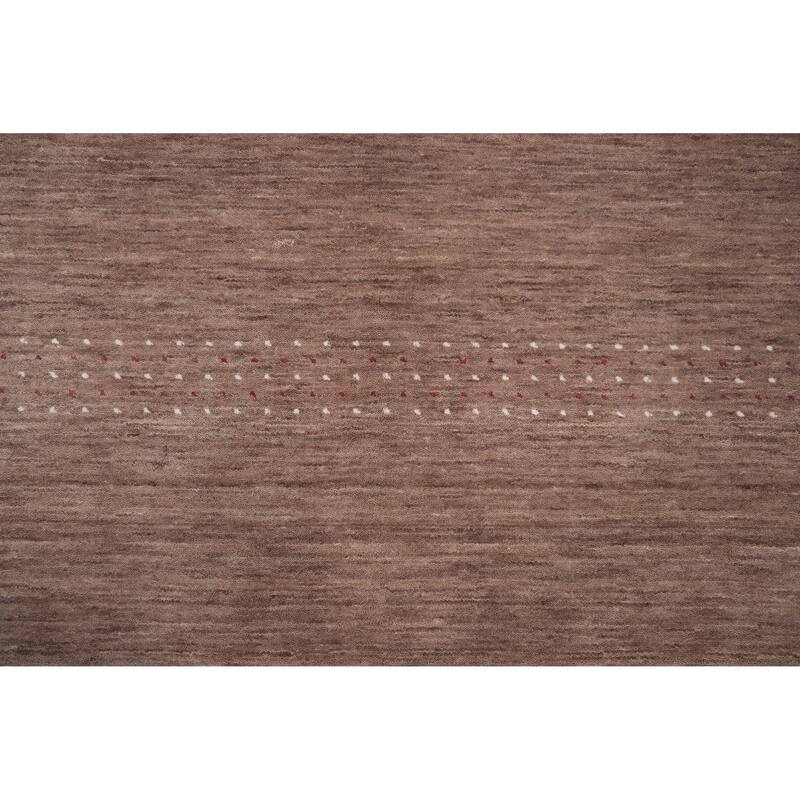 Hand Knotted Oriental 100% Wool Carpet Tribal Animal Pictorial Brown Gabbeh Area Rug - 7' 9'' X 5' 0''