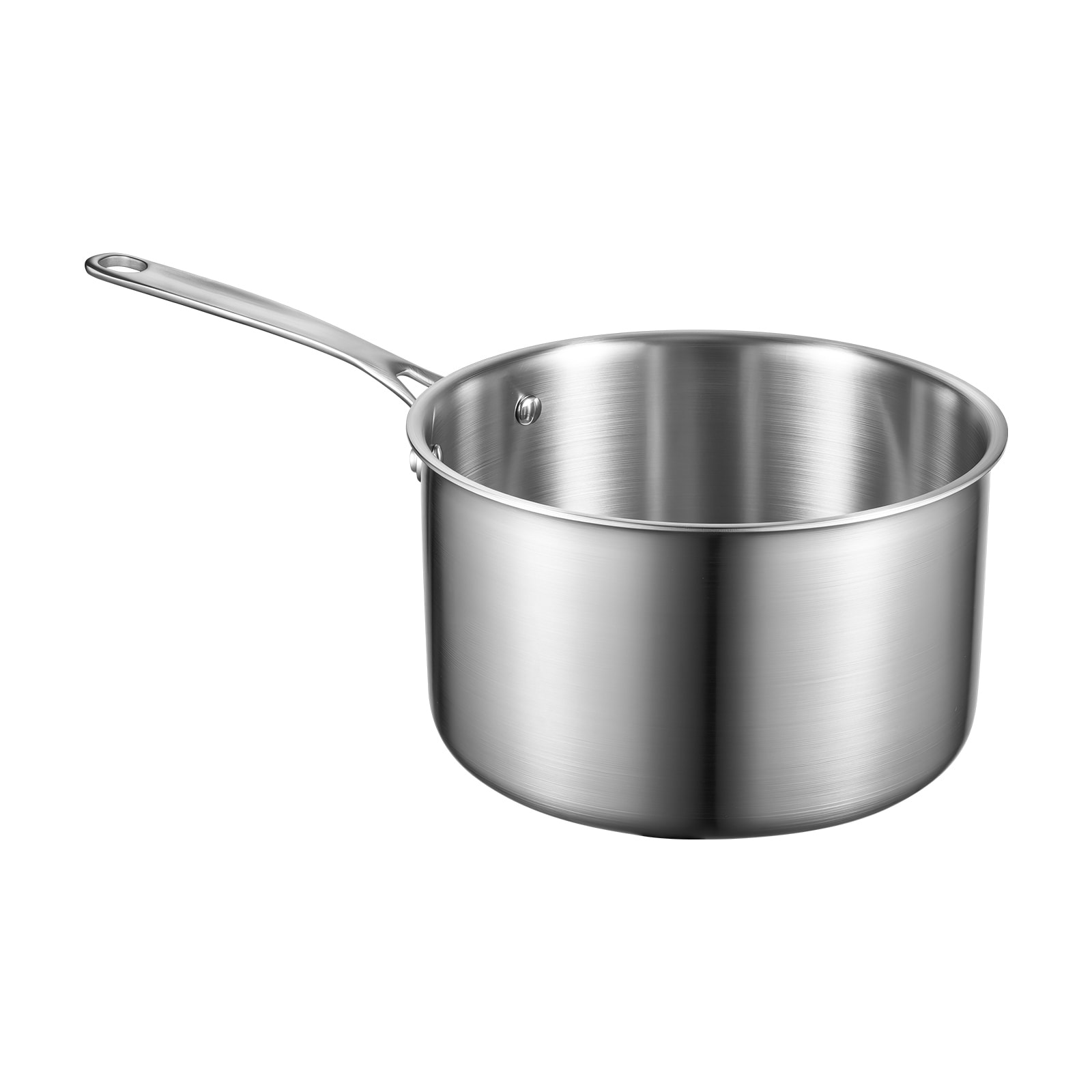 UIMOSO Saucepan, Stainless Steel Saucepan with Glass Lid, Multipurpose Nonstick Stainless Steel Small Cooking Sauce Pot