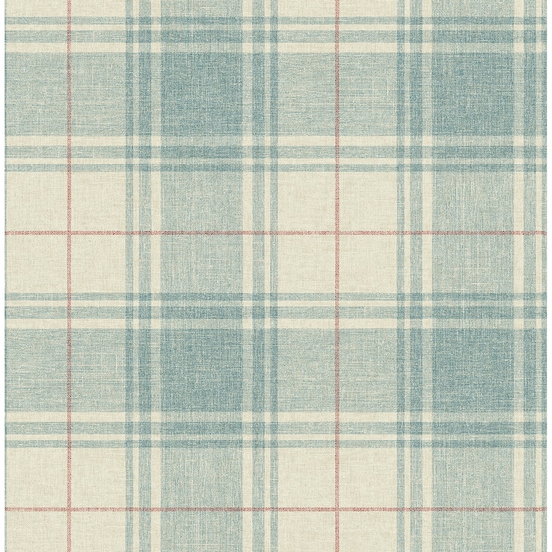 Seabrook Designs Libbie Flannel Plaid Unpasted Wallpaper