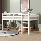 preview thumbnail 17 of 50, Solid Rubberwood Loft Bed Frame with Ladder, Guardrails and Underbed Storage Space - Low Height Design for Kids and Teens