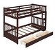 preview thumbnail 14 of 16, Twin-over-Twin Classic Wooden Bunk Bed with Storage