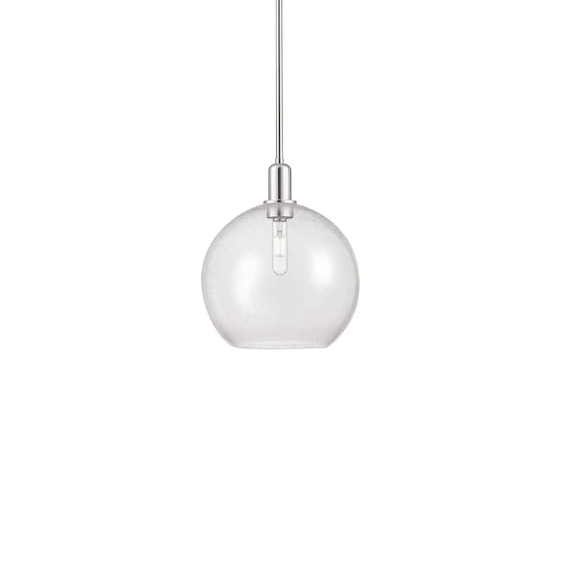 Innovations Lighting 716-1S-15-12 Athens Pendant Athens 12" Wide - Polished Nickel / Seedy